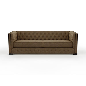 Nativa Interiors Mirel Tufted Sofa Solid + Manufactured Wood / Revolution Performance Fabrics® Commercial Grade Wide Tufted Sofa Brown 94.00"W x 37.00"D x 30.00"H