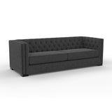 Nativa Interiors Mirel Tufted Sofa Deep Plush Solid + Manufactured Wood / Revolution Performance Fabrics® Commercial Grade Deep Plush Wide Tufted Sofa Charcoal 94.00"W x 44.00"D x 30.00"H