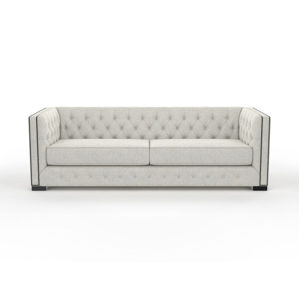 Nativa Interiors Mirel Tufted Sofa Deep Plush Solid + Manufactured Wood / Revolution Performance Fabrics® Commercial Grade Deep Plush Wide Tufted Sofa Grey 94.00"W x 44.00"D x 30.00"H