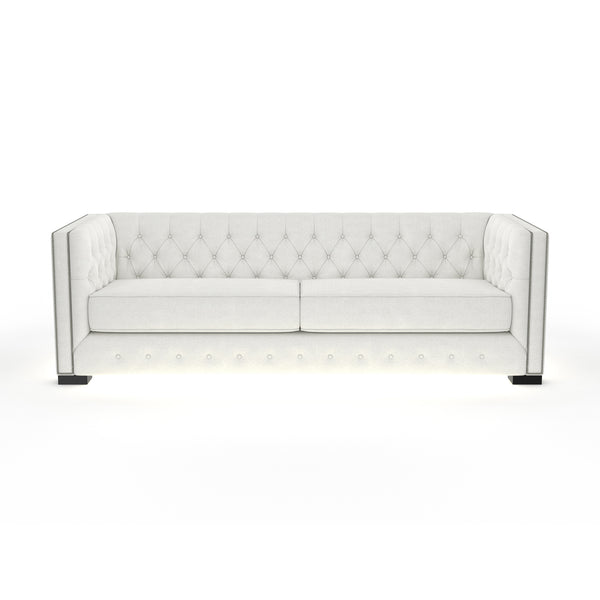 Nativa Interiors Mirel Tufted Sofa Deep Plush Solid + Manufactured Wood / Revolution Performance Fabrics® Commercial Grade Deep Plush Wide Tufted Sofa Off White 94.00"W x 44.00"D x 30.00"H