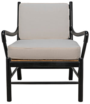 Noir Kevin Chair with Rattan SOF204HB