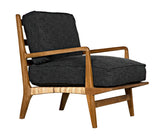 Noir Allister Chair SOF325T-GRAY