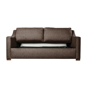Nativa Interiors Ashley with Premium Gel Infused Foam Mattress Solid + Manufactured Wood / Revolution Performance Fabrics® Commercial Grade Sleeper Sofa  Brown 80.00"W x 36.75"D x 34.00"H
