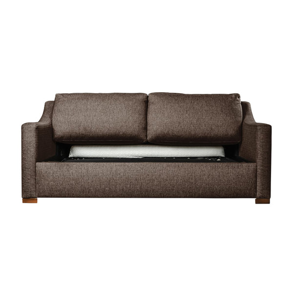 Nativa Interiors Ashley with Premium Gel Infused Foam Mattress Solid + Manufactured Wood / Revolution Performance Fabrics® Commercial Grade Sleeper Sofa  Brown 80.00"W x 36.75"D x 34.00"H