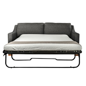 Nativa Interiors Ashley with Premium Gel Infused Foam Mattress Solid + Manufactured Wood / Revolution Performance Fabrics® Commercial Grade Sleeper Sofa  Charcoal 80.00"W x 36.75"D x 34.00"H