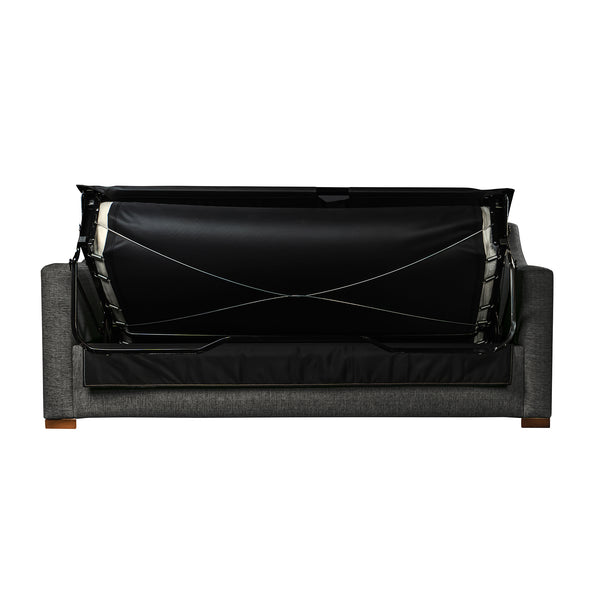 Nativa Interiors Ashley with Premium Gel Infused Foam Mattress Solid + Manufactured Wood / Revolution Performance Fabrics® Commercial Grade Sleeper Sofa  Charcoal 80.00"W x 36.75"D x 34.00"H