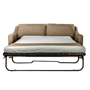 Nativa Interiors Ashley with Premium Memory Foam Mattress Solid + Manufactured Wood / Revolution Performance Fabrics® Commercial Grade Sleeper Sofa  Flax 80.00"W x 36.75"D x 34.00"H