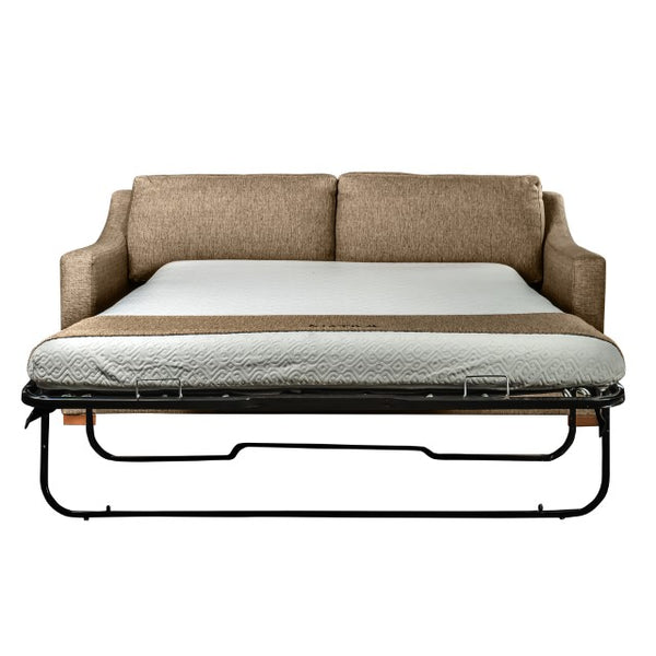 Nativa Interiors Ashley with Premium Gel Infused Foam Mattress Solid + Manufactured Wood / Revolution Performance Fabrics® Commercial Grade Sleeper Sofa  Flax 80.00"W x 36.75"D x 34.00"H