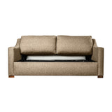 Nativa Interiors Ashley with Premium Memory Foam Mattress Solid + Manufactured Wood / Revolution Performance Fabrics® Commercial Grade Sleeper Sofa  Flax 80.00"W x 36.75"D x 34.00"H