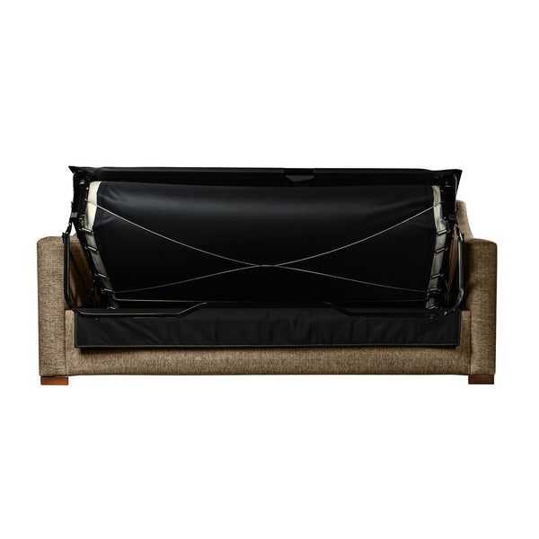 Nativa Interiors Ashley with Premium Gel Infused Foam Mattress Solid + Manufactured Wood / Revolution Performance Fabrics® Commercial Grade Sleeper Sofa  Flax 80.00"W x 36.75"D x 34.00"H