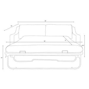 Nativa Interiors Ashley with Premium Gel Infused Foam Mattress Solid + Manufactured Wood / Revolution Performance Fabrics® Commercial Grade Sleeper Sofa  Grey 80.00"W x 36.75"D x 34.00"H