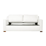 Nativa Interiors Ashley White with Premium Gel Infused Foam Mattress Solid + Manufactured Wood / Revolution Performance Fabrics® Commercial Grade Sleeper Sofa  Off White 80.00"W x 36.75"D x 34.00"H