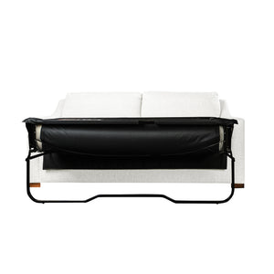 Nativa Interiors Ashley with Premium Memory Foam Mattress Solid + Manufactured Wood / Revolution Performance Fabrics® Commercial Grade Sleeper Sofa  Off White 80.00"W x 36.75"D x 34.00"H