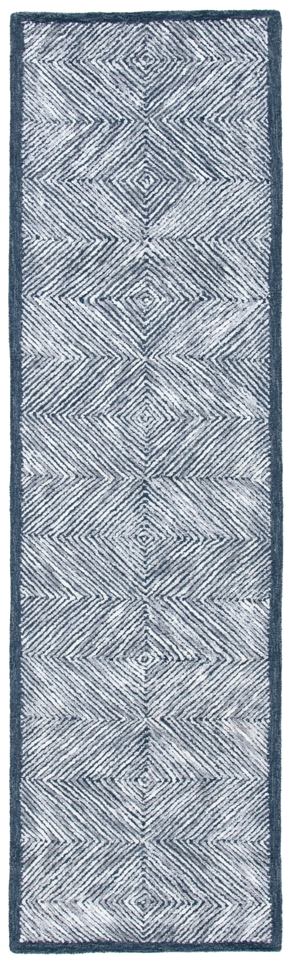 Soho 176 Hand Tufted 45% Viscose, 35% Wool, 20% Cotton Contemporary Rug Dark Grey / Ivory 45% Viscose, 35% Wool, 20% Cotton SOH176F-28