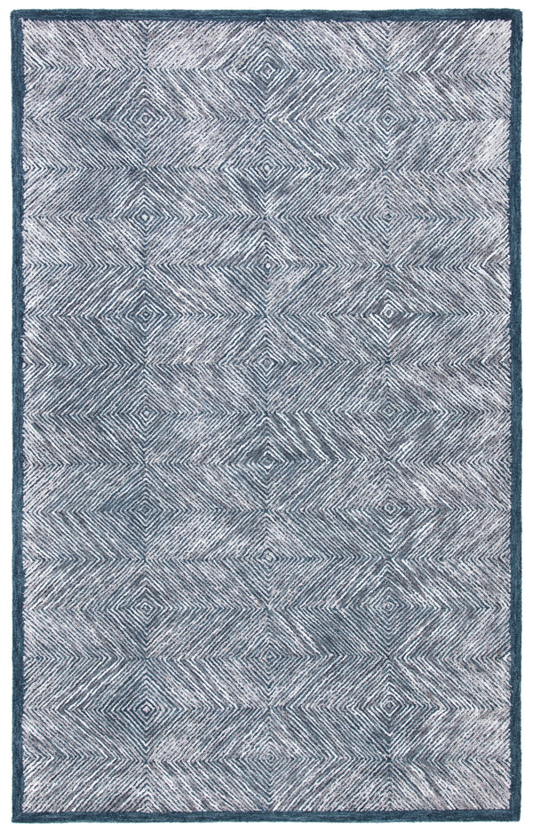 Soho 176 Hand Tufted 45% Viscose, 35% Wool, 20% Cotton Contemporary Rug Dark Grey / Ivory 45% Viscose, 35% Wool, 20% Cotton SOH176F-5