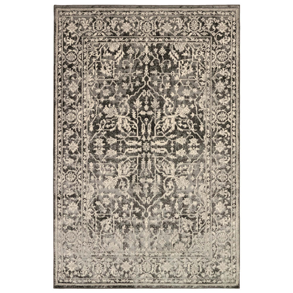 Trans-Ocean Liora Manne Soho Heriz Contemporary Indoor Power Loomed 80% Polypropylene/20% Polyester Rug Black 8'10" x 11'9"