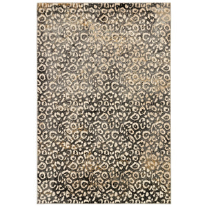Trans-Ocean Liora Manne Soho Leopard Contemporary Indoor Power Loomed 80% Polypropylene/20% Polyester Rug Black 8'10" x 11'9"