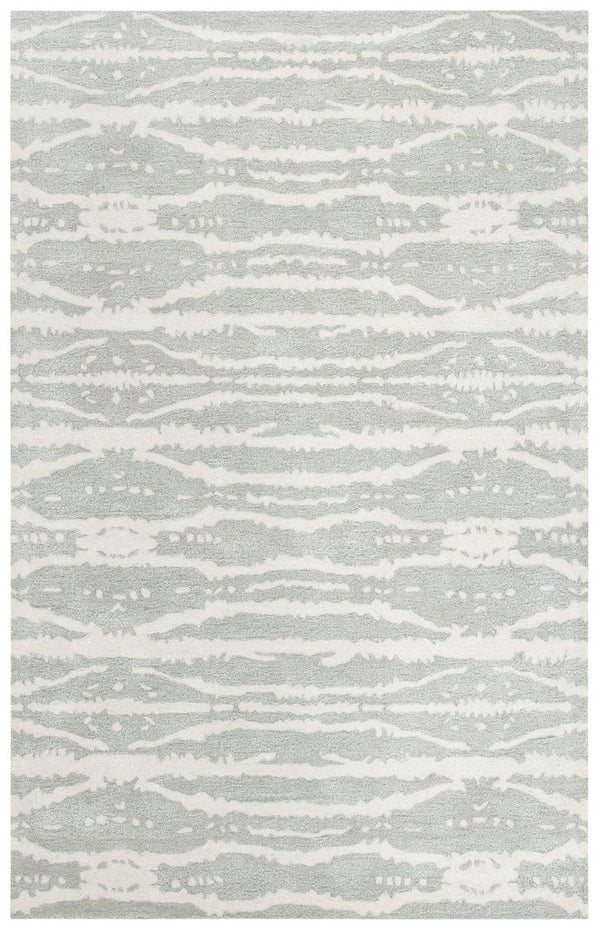 Soho 656 Contemporary Hand Tufted 60% Viscose, 40% Wool Rug Light Grey / Ivory