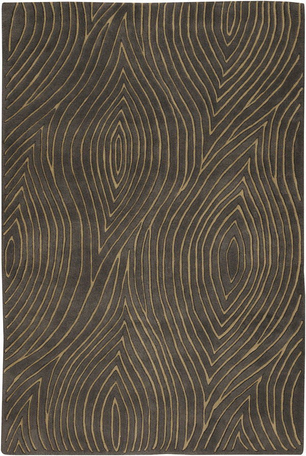 Chandra Rugs Solas 100% Wool Hand-Tufted Contemporary Rug Taupe/Gold 7'9 x 10'6