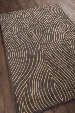 Chandra Rugs Solas 100% Wool Hand-Tufted Contemporary Rug Taupe/Gold 7'9 x 10'6