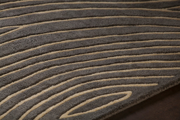 Chandra Rugs Solas 100% Wool Hand-Tufted Contemporary Rug Taupe/Gold 7'9 x 10'6