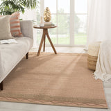 Jaipur Living Curran Natural Border Pink/ Tan Area Rug (10'X14')