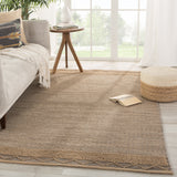 Jaipur Living Curran Natural Border Gray/ Tan Area Rug (10'X14')