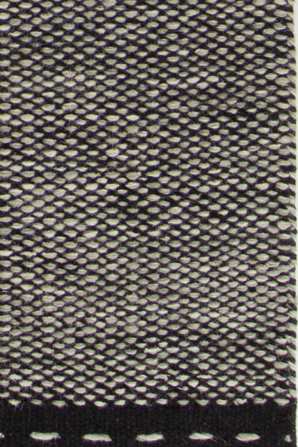 Chandra Rugs Sonnet 100% Wool Hand-Woven Flatweave Rug Grey/Black 9' x 13'