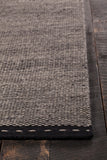 Chandra Rugs Sonnet 100% Wool Hand-Woven Flatweave Rug Grey/Black 9' x 13'