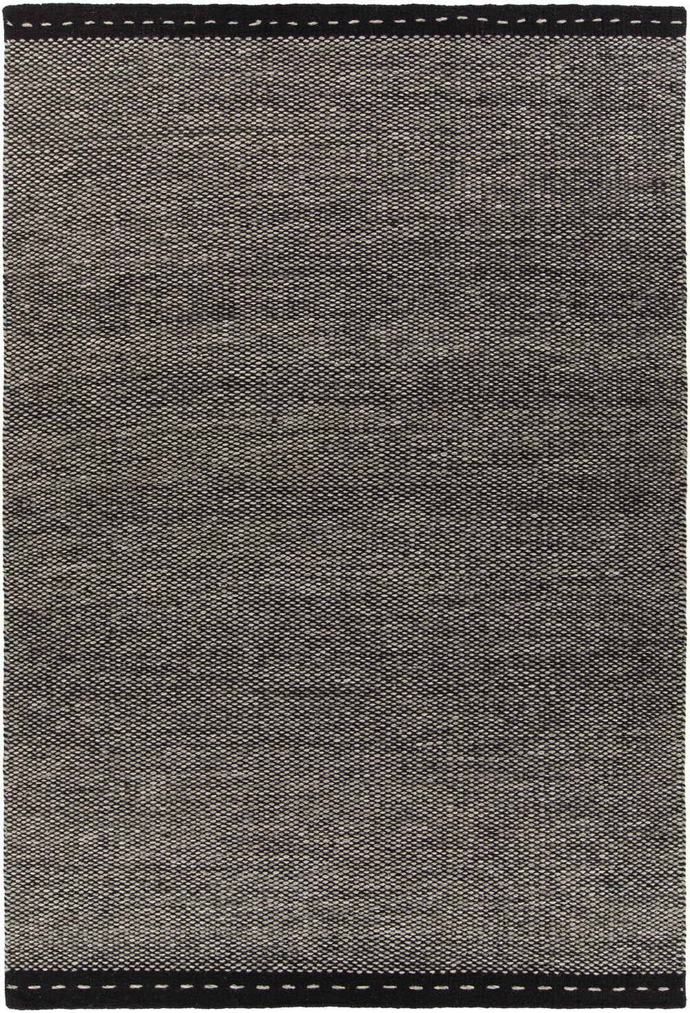 Chandra Rugs Sonnet 100% Wool Hand-Woven Flatweave Rug Grey/Black 9' x 13'