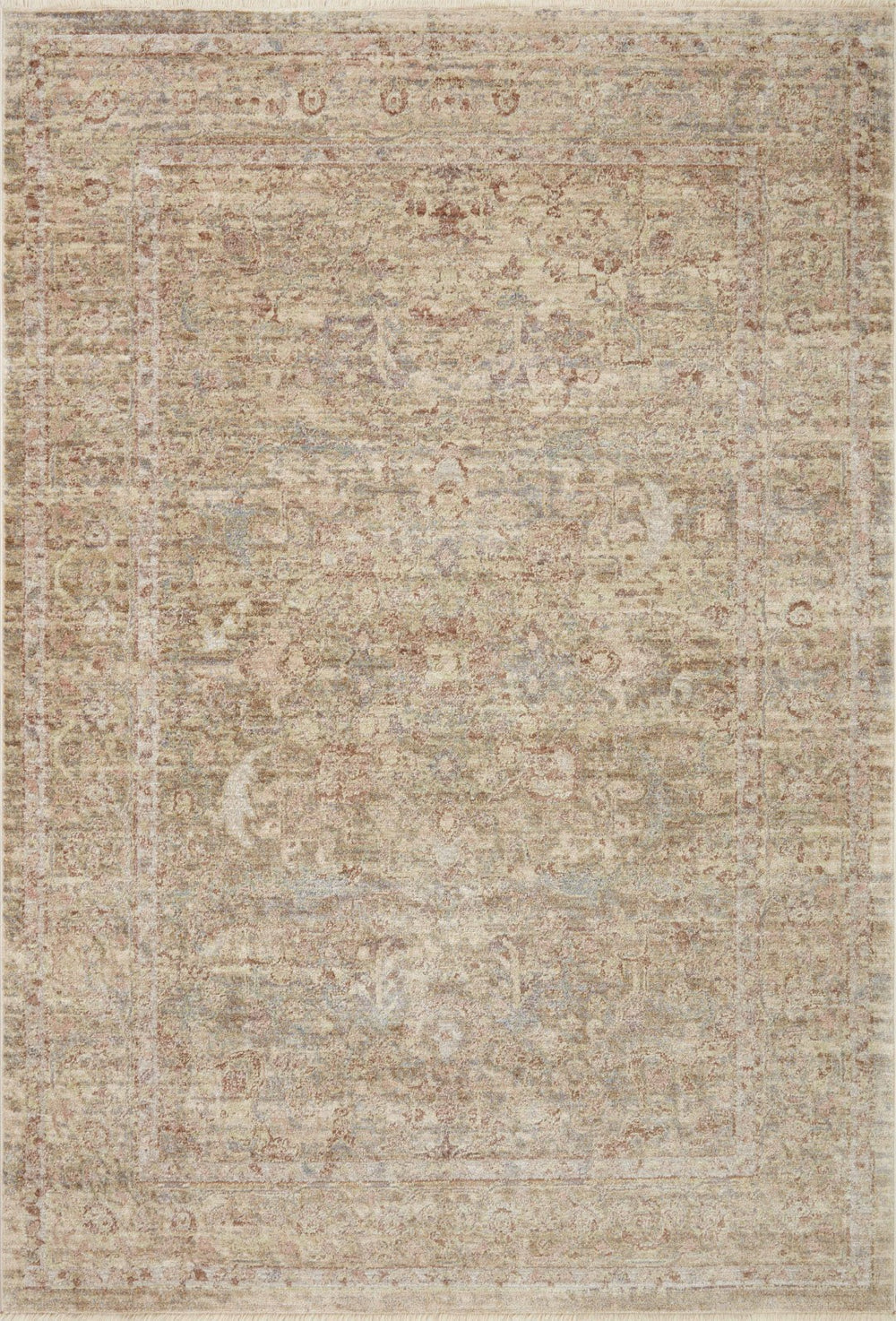 Loloi Loloi Sonnet SNN-04 Traditional Power Loomed Rug Moss / Natural 11'-6" x 15'