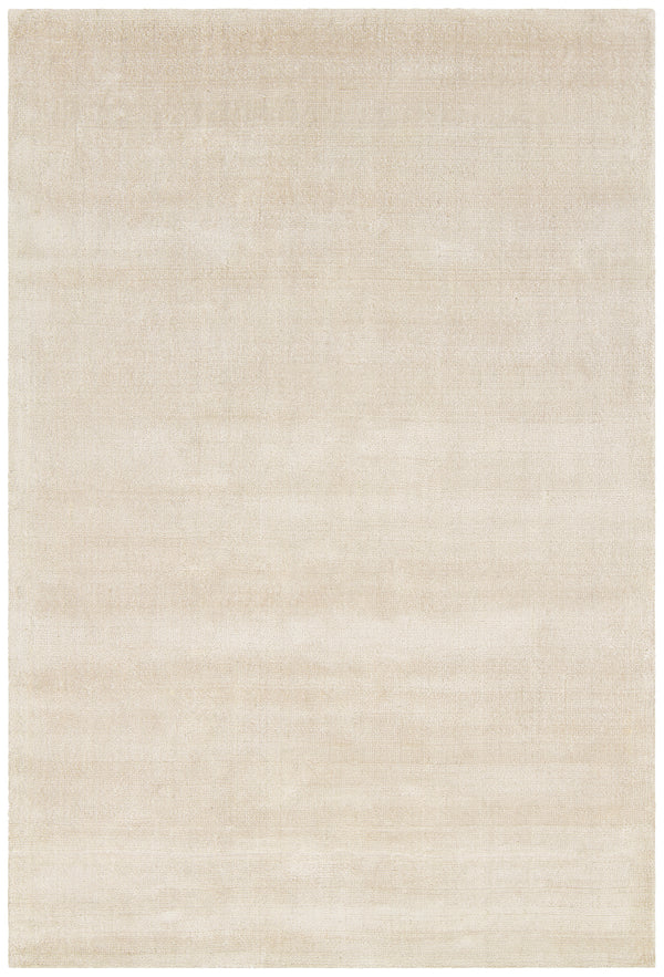 Chandra Rugs Sopris 100% Art Silk Hand-Woven Contemporary Rug Ivory 9' x 13'