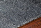 Chandra Rugs Sopris 100% Art Silk Hand-Woven Contemporary Rug Charcoal 9' x 13'