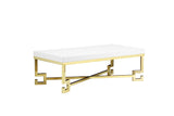 Shatana Home Sophia Coffee Table White Lacquer And Gold