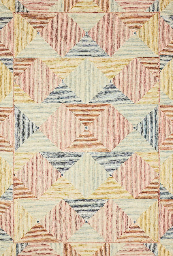 Loloi Spectrum SPE-01 100% Wool Pile Hooked Contemporary Rug SPECSPE-01IVML93D0