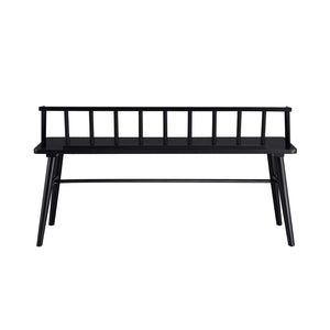 Walker Edison Spindle Contemporary/Modern 47" Low Back Spindle Bench SPNL4KBL