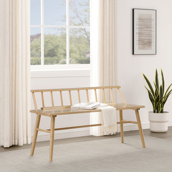 Walker Edison Spindle Contemporary/Modern 47" Low Back Spindle Bench SPNL4KNT