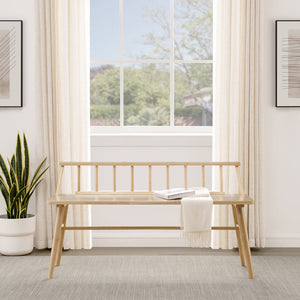 Walker Edison Spindle Contemporary/Modern 47" Low Back Spindle Bench SPNL4KNT