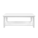 Walker Edison Simple Transitional/Traditional 48" Wood Coffee Table SPO48CTSW