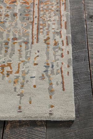 Chandra Rugs Spring 80% Wool + 20% Viscose Hand-Tufted Contemporary Rug Grey/Taupe/Brown/Yellow/Black 9' x 13'