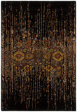 Chandra Rugs Spring 80% Wool + 20% Viscose Hand-Tufted Contemporary Rug Black/Gold/Burgundy/Taupe/Brown/Grey 9' x 13'