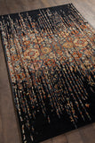 Chandra Rugs Spring 80% Wool + 20% Viscose Hand-Tufted Contemporary Rug Black/Gold/Burgundy/Taupe/Brown/Grey 9' x 13'