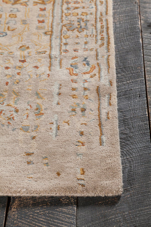 Chandra Rugs Spring 80% Wool + 20% Viscose Hand-Tufted Contemporary Rug Tan/Gold/Grey/Burgundy/Black 9' x 13'