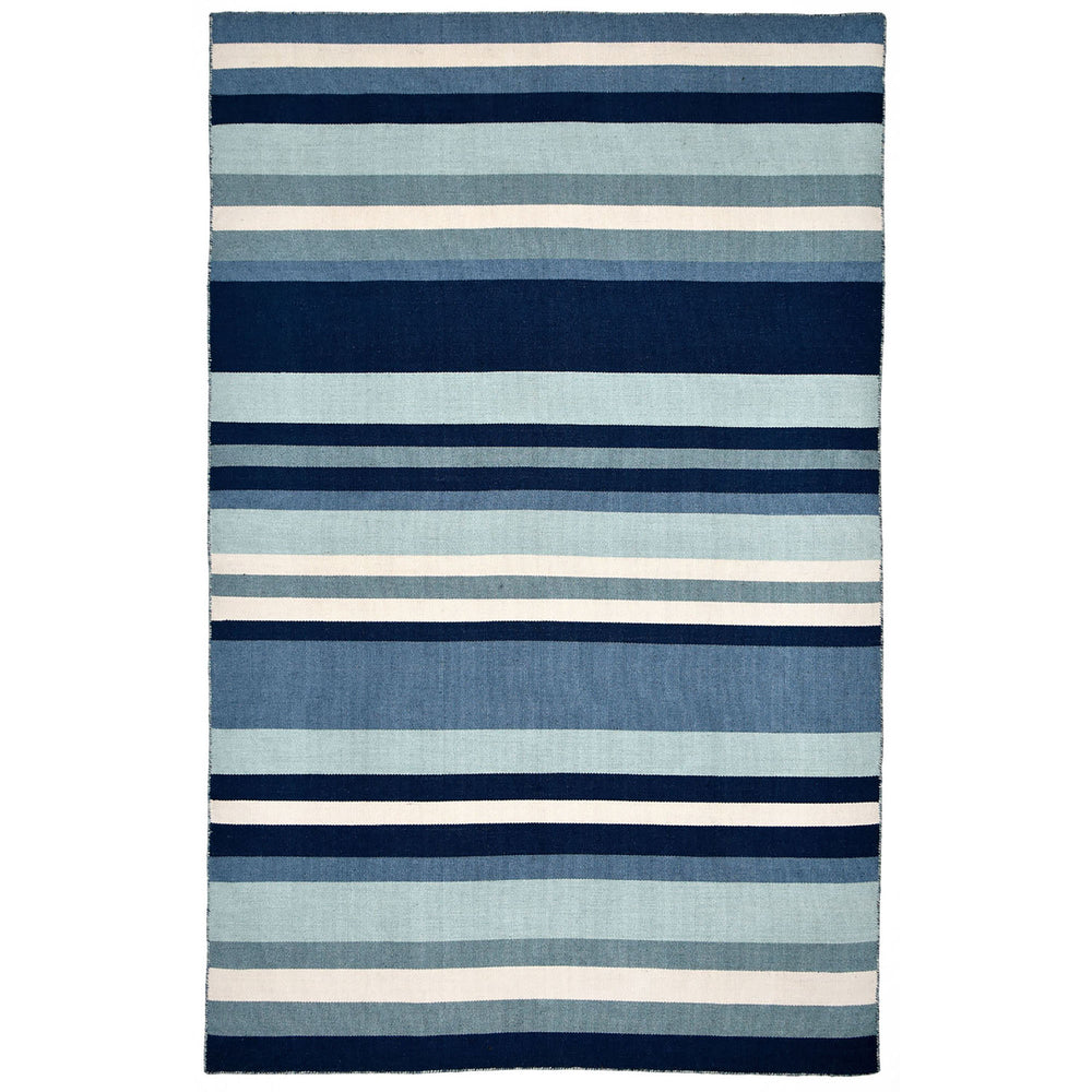 Trans-Ocean Liora Manne Sorrento Tribeca Classic Indoor/Outdoor Hand Woven 100% Polyester Rug Water 8'3" x 11'6"