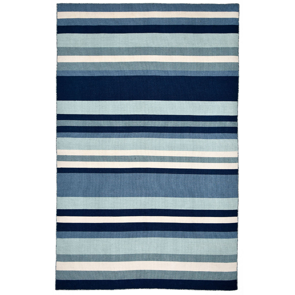 Trans-Ocean Liora Manne Sorrento Tribeca Classic Indoor/Outdoor Hand Woven 100% Polyester Rug Water 8'3" x 11'6"