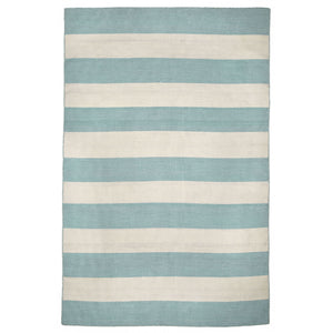 Trans-Ocean Liora Manne Sorrento Rugby Stripe Classic Indoor/Outdoor Hand Woven 100% Polyester Rug Water 8'3" x 11'6"