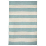 Trans-Ocean Liora Manne Sorrento Rugby Stripe Classic Indoor/Outdoor Hand Woven 100% Polyester Rug Water 8'3" x 11'6"