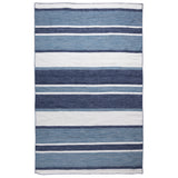 Sorrento Boat Stripe Classic Indoor/Outdoor Hand Woven 100% Polyester Rug