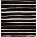 Trans-Ocean Liora Manne Sorrento Pinstripe Classic Indoor/Outdoor Hand Woven 100% Polyester Rug Black 8' Square