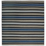 Trans-Ocean Liora Manne Sorrento Cabana Stripe Classic Indoor/Outdoor Hand Woven 100% Polyester Rug Navy 8' Square
